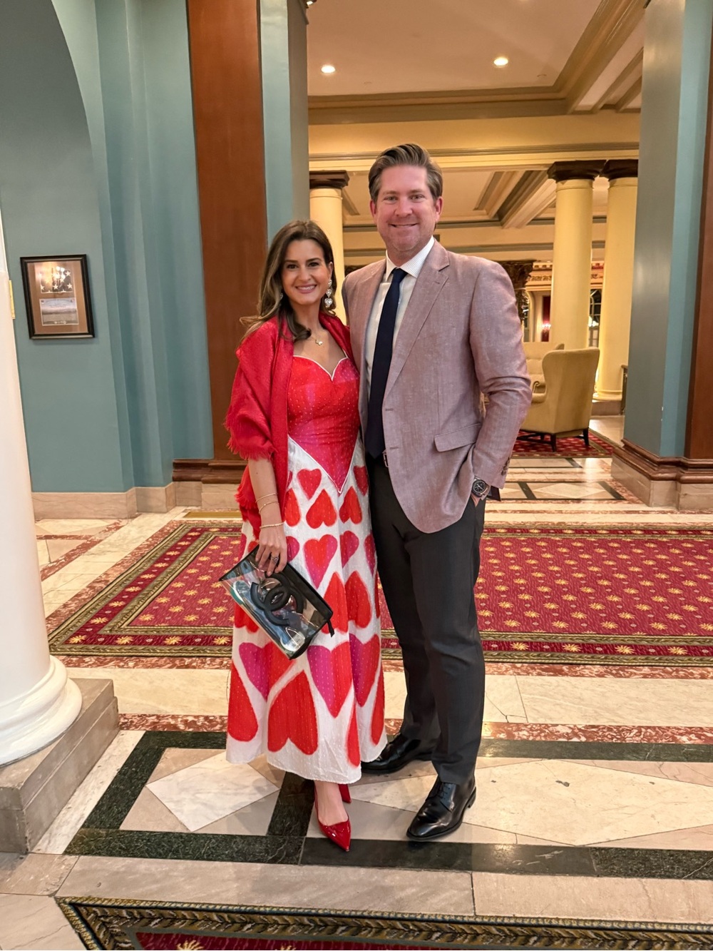 FARM Rio Red and White Heart-Print Maxi Dress - Picture 3 of 5